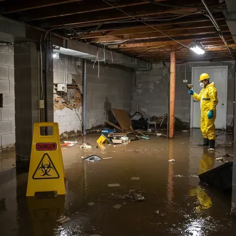 Flooded Basement Electrical Hazard in Fort Washakie, WY Property